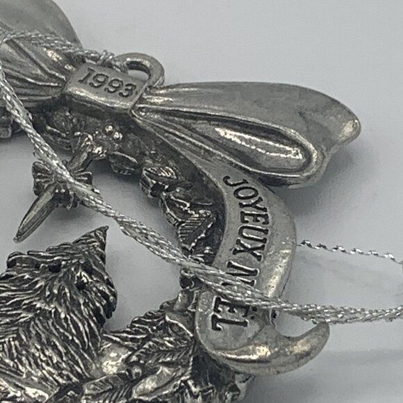 1993 Aitkens Pewter Merry Christmas Ornament #0677 - Made in Canada - Picture 5 of 6